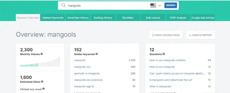 SpyFu dashboard showing keyword research and competitor analysis features