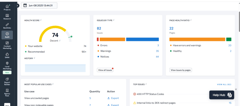 SE Ranking Website Audit Tool