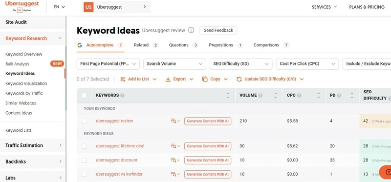 Keyword Research Tool