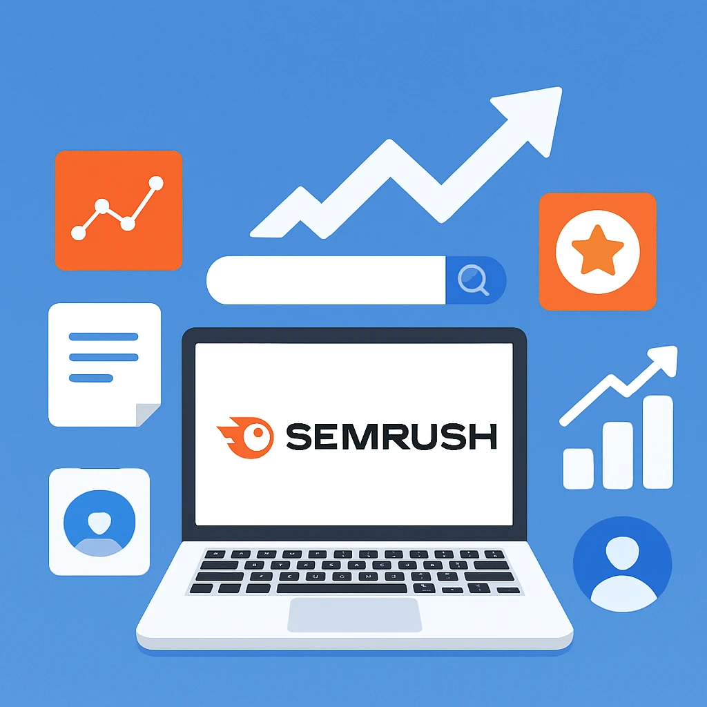 SEMrush pricing plans comparison: Pro vs Guru vs Business with SEO analytics charts