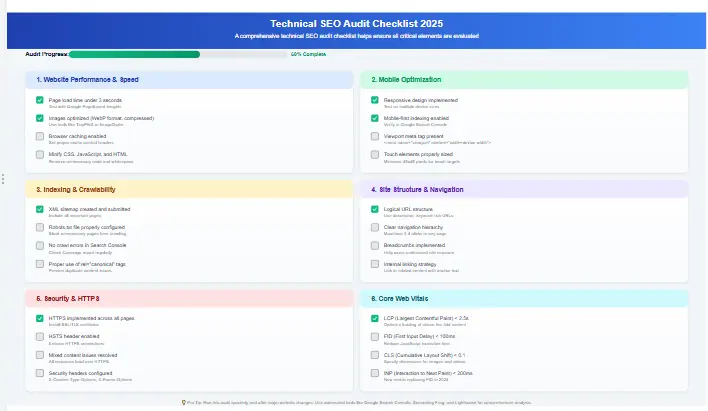 technical SEO audit checklist 2025