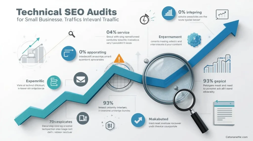 Technical SEO audit showing organic growth for small businesses