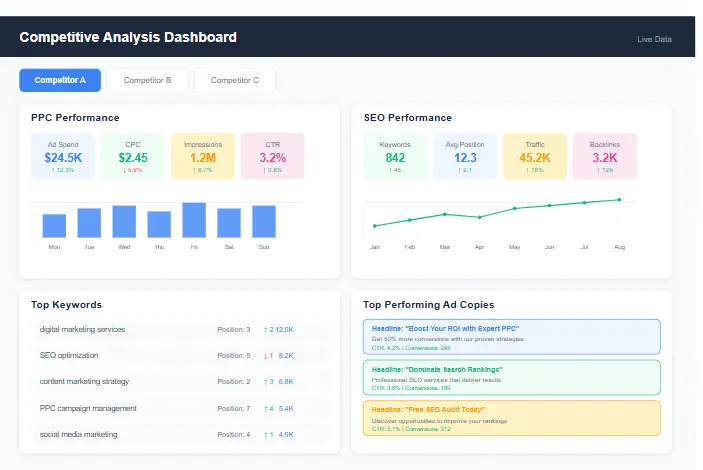 Competitive Analysis Dashboard