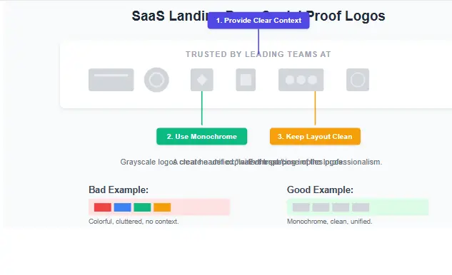 SaaS Landing Page Social Proof Logos