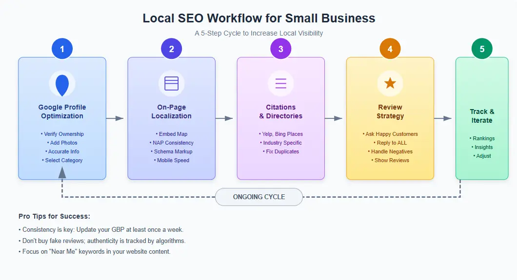 local SEO workflow for small business