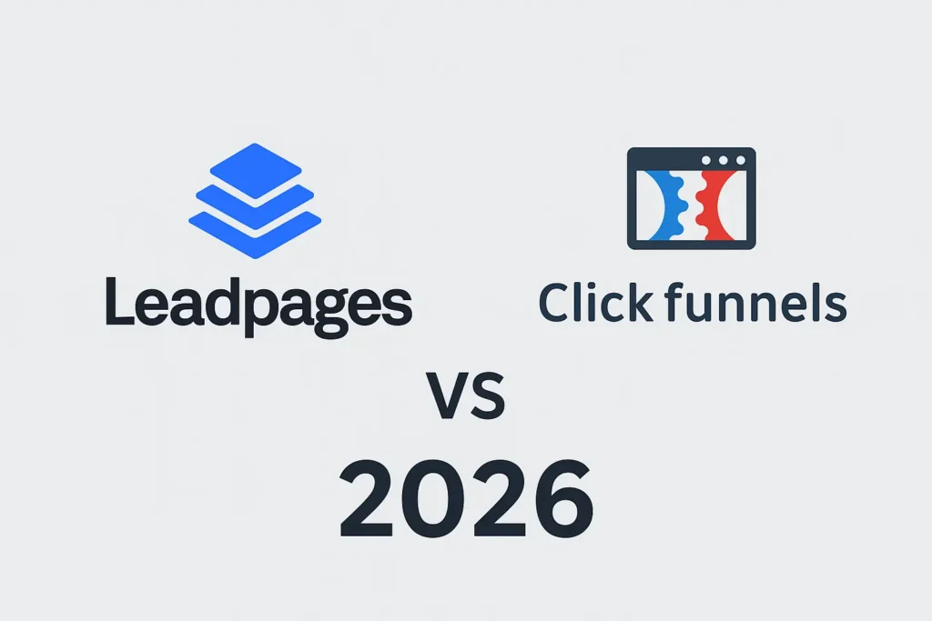 Leadpages vs ClickFunnels 2026 logo comparison