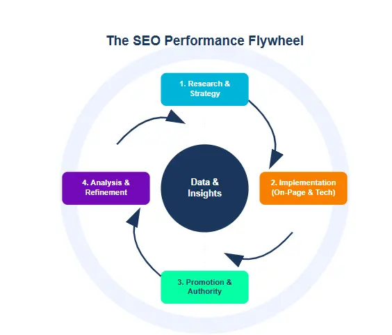 SEO Project Management Blueprint with charts and a checklist