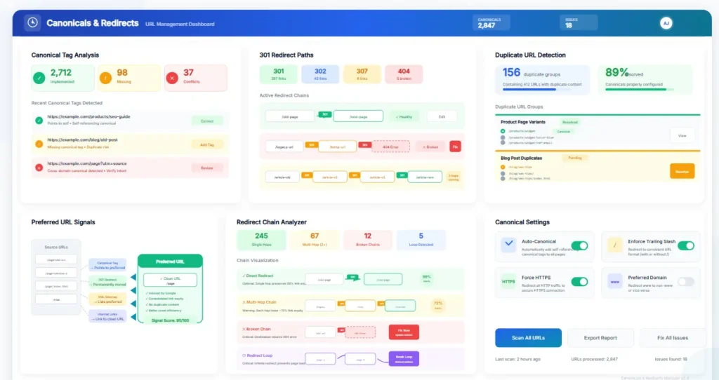 Technical SEO Guide diagram showing site architecture, internal linking, and page hierarchy