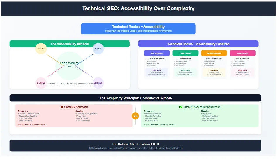 Technical SEO dashboard showing sitemap indexing and search console checks