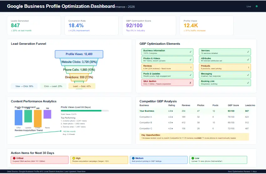 Google Business Profile optimization for local business lead generation