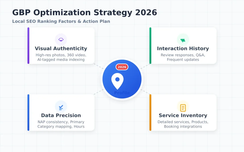Google Business Profile optimization local SEO ranking strategy 2026