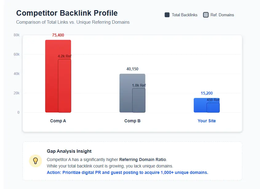 competitor backlink analysis graph